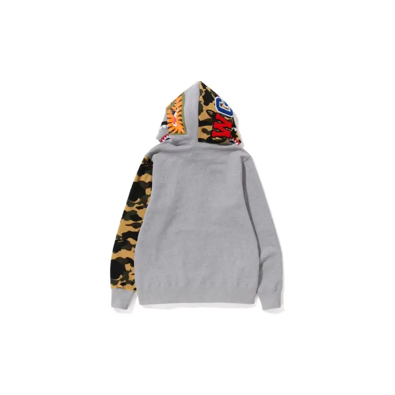 BAPE 1st Camo Shark Full Zip Hoodie - Grey - Back