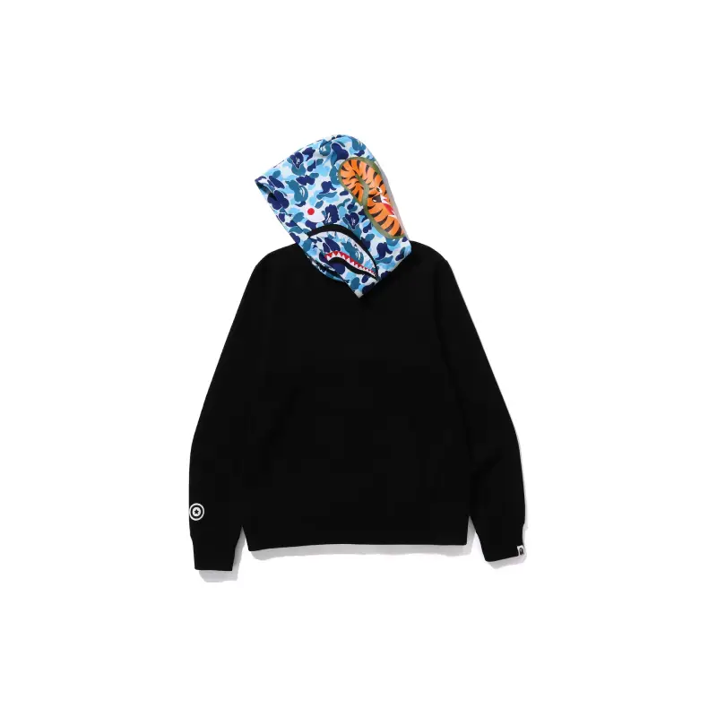 BAPE ABC Camo Shark Pullover Hoodie - Navy - R-Front