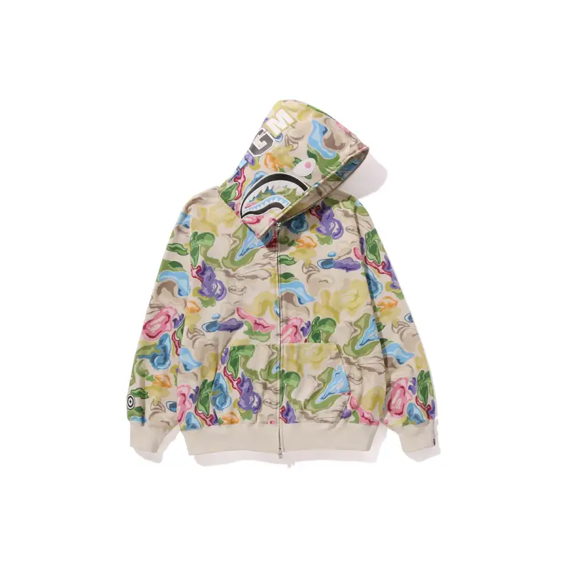 BAPE Art Camo Shark Hoodie - Multicamo - L-Front