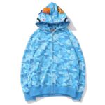 BAPE Camo Hoodie - Blue - Front