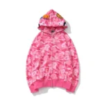 BAPE Camo Hoodie - Pink - Front