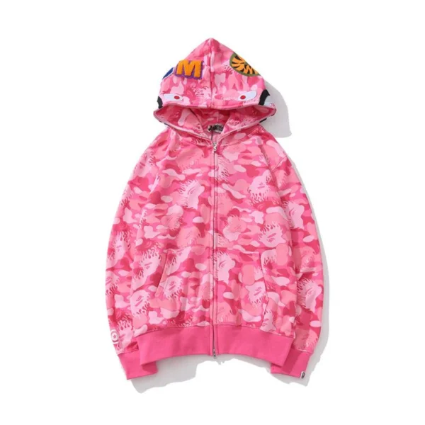 BAPE Camo Hoodie - Pink - Front