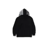 BAPE College Monogram Shark Hoodie - Black - Back