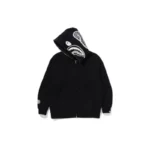 BAPE College Monogram Shark Hoodie - Black - R-Front