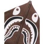 BAPE College Monogram Shark Hoodie - Brown - Hood