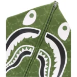 BAPE College Monogram Shark Hoodie - Green - Hood