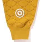 BAPE College Monogram Shark Hoodie - Sleeve - Yellow