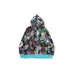 BAPE Comic Art Shark Zip Hoodie - Multi-color - Front