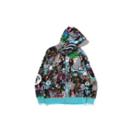 BAPE Comic Art Shark Zip Hoodie - Multi-color - L-Front