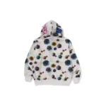 BAPE Floral Camo Shark Hoodie - White - Back