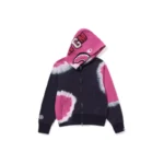 BAPE Hand Dye Shark Full Zip Hoodie - Navy-Pink - L-Front