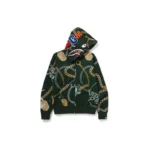 BAPE Jewels Shark Hoodie - Green - L-Front