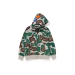 BAPE Liquid Camo Shark Hoodie - Beige-Green - L-Front