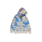 BAPE Liquid Camo Shark Hoodie - Beige - L-Front
