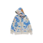 BAPE Liquid Camo Shark Hoodie - Beige - R-Front