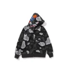 BAPE Liquid Camo Shark Hoodie - Black - L-Front