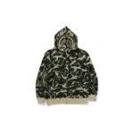 BAPE Marbling Camo Shark Hoodie - Brown - Front