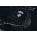 BAPE Overprinted Full Zip Hoodie - Navy - Detail