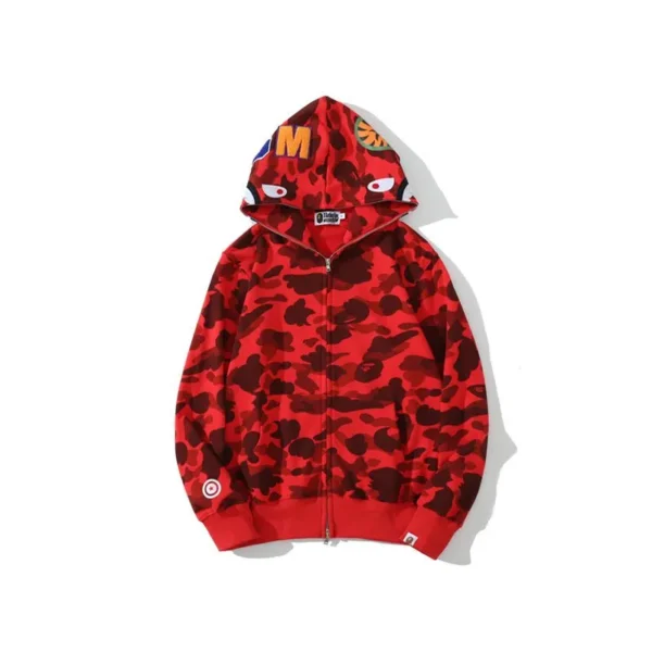 BAPE Red Camo Hoodie - Front