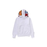 BAPE Shark Full Zip Hoodie - White - Back