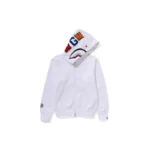 BAPE Shark Full Zip Hoodie - White - L-Front