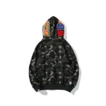 BAPE Tiger Shark 21ss Hoodie - Black - Back