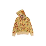 BAPE Tulip Camo Shark Hoodie - Yellow - R-Front