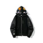 BAPE WGM Tiger Shark Hoodie - Black - Front