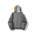 BAPE WGM Tiger Shark Hoodie - Grey - Back