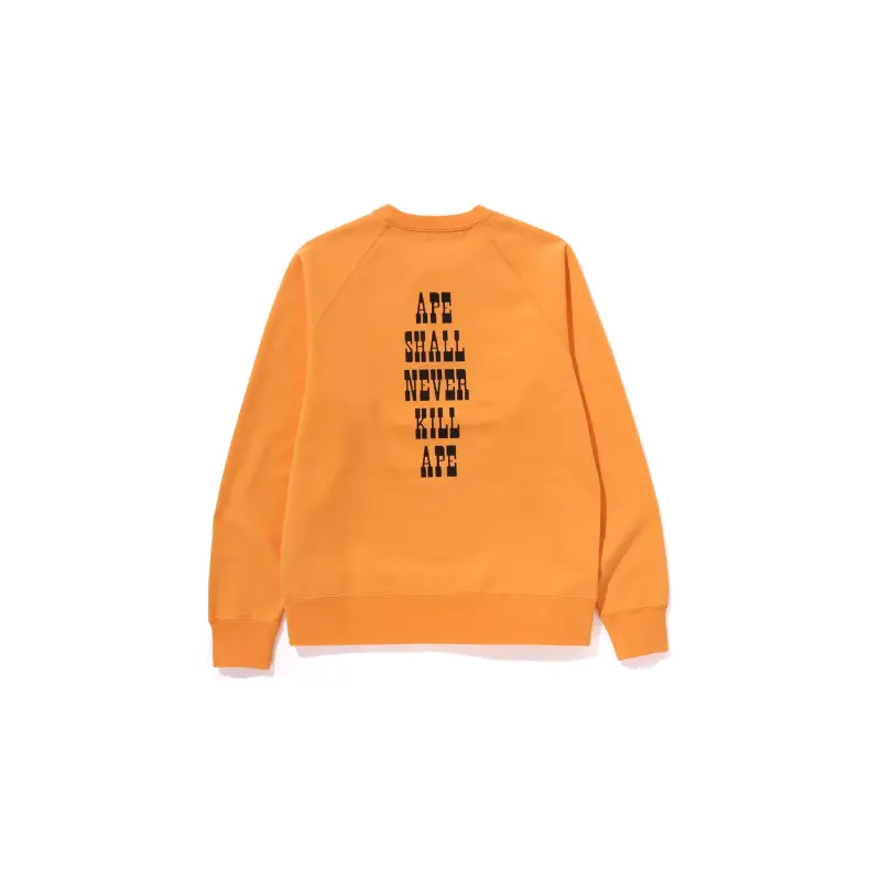 BAPE x Baby Milo Crewneck Sweatshirt - Orange - Back