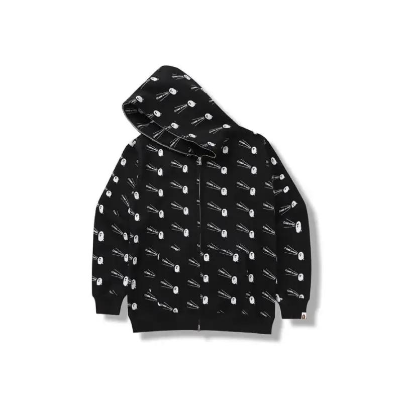 BAPE x CDG Hoodie - Black - Front