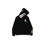BAPE x PANDA Full Zip Hoodie - Black - L-Front