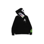 BAPE x PANDA Full Zip Hoodie - Black - R-Front