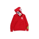 BAPE x PANDA Full Zip Hoodie - Red - R-Front