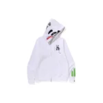 BAPE x PANDA Full Zip Hoodie - White - L-Front