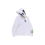 BAPE x PANDA Full Zip Hoodie - White - R-Front