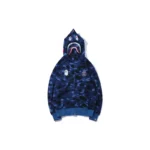 BAPE x PSG Blue Camo Hoodie - Navy - Front
