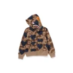 I Love The BAPE Shark Full Zip Hoodie - Brown - R-Front