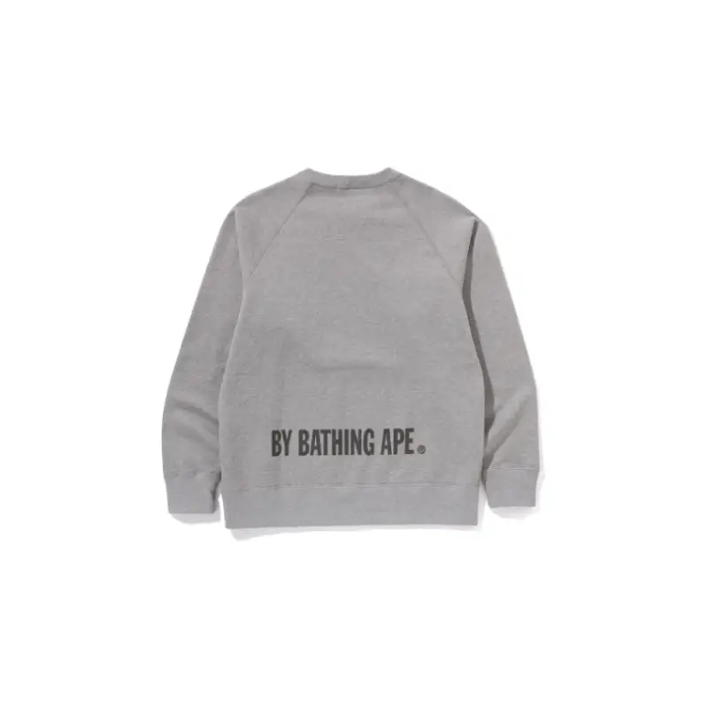 BAPE Ape Face Crewneck Sweatshirt - Grey - Back