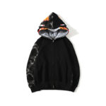 BAPE Half Camo Black Hoodie - Front