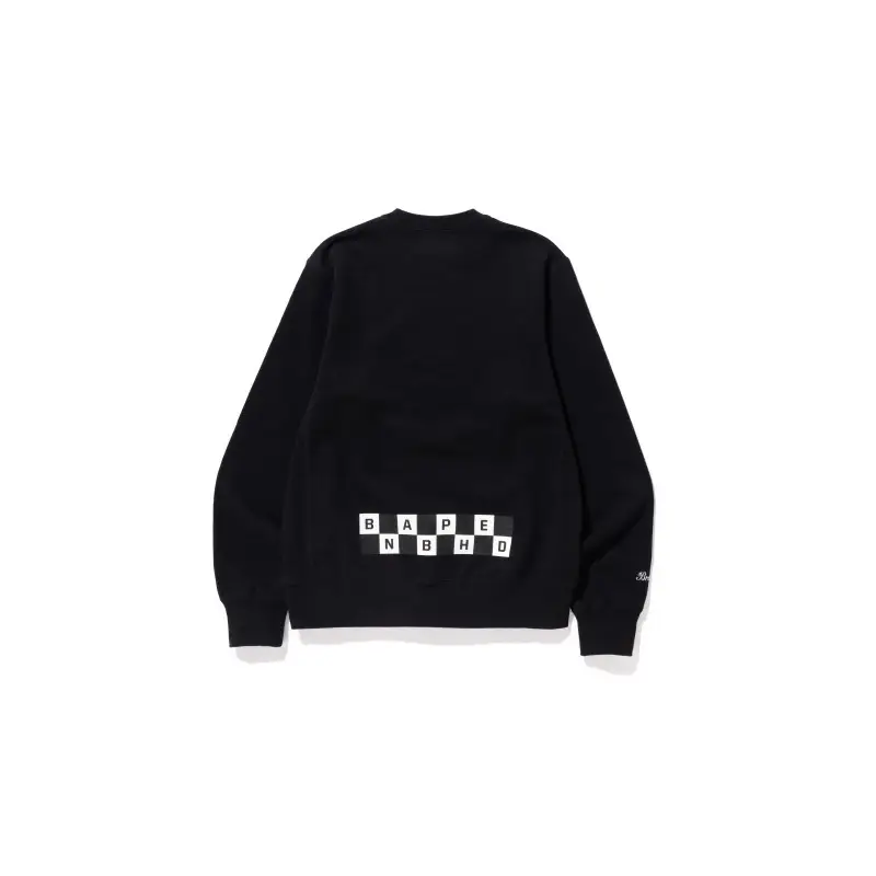 BAPE x NBHD Crewneck Sweatshirt - Black - Back