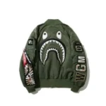 Bape x WGM Jacket - back - Army green