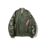 Bape x WGM Jacket - front - Army green