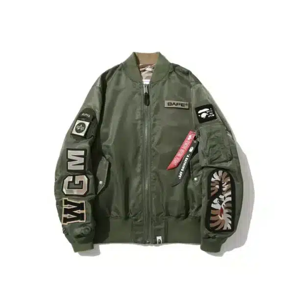 Bape x WGM Jacket - front - Army green