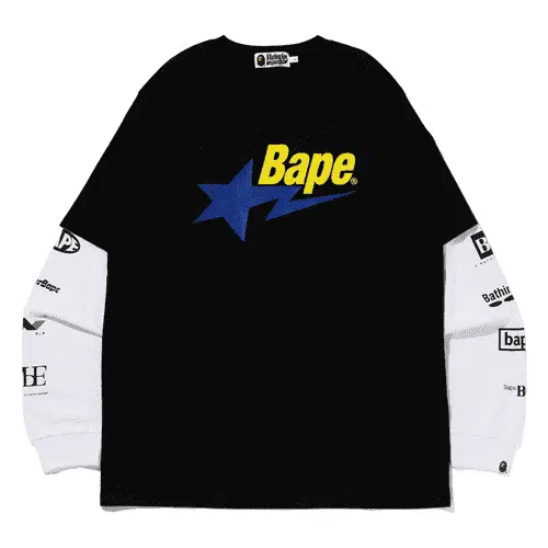 BAPESTA Star Logo Layered L/S T-Shirt