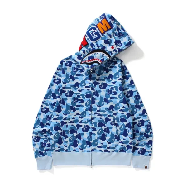 BAPE WGM Shark Blue Hoodie
