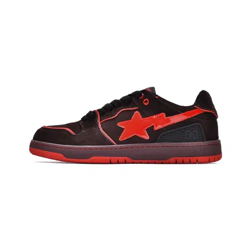 BAPESTA Sk8 Low Brown-Red Shoes