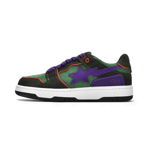 BAPESTA Sk8 Low Top Purple Shoes